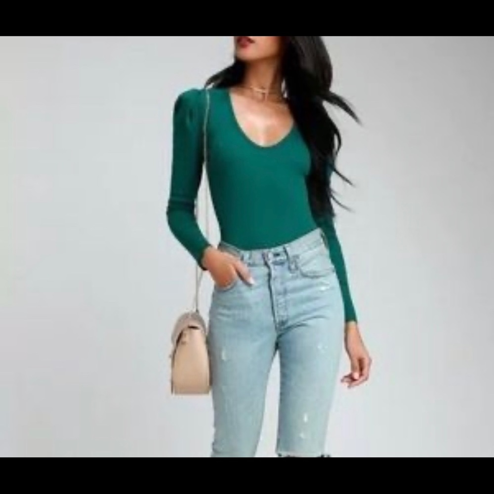 Free People Green Lake long sleeve top